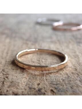 Hammered 14K Gold Filled  Stacking Ring